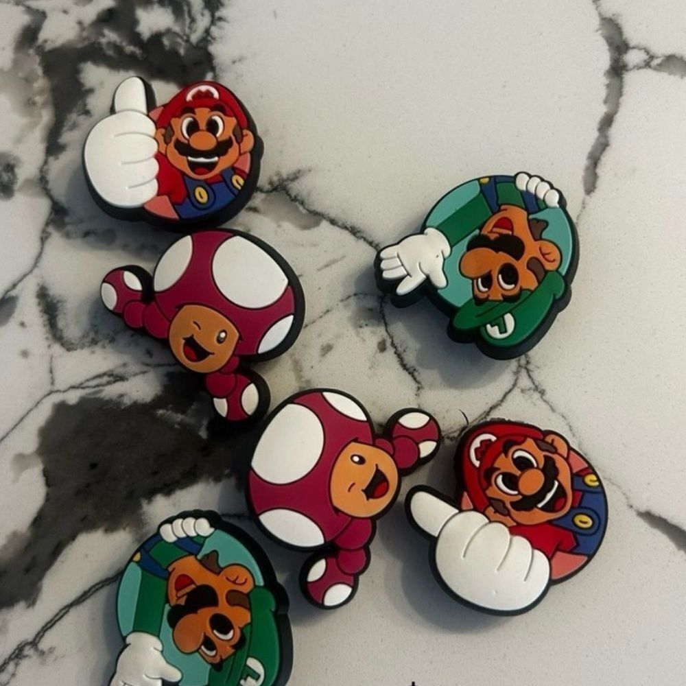 Mario Brothers Croc Charms